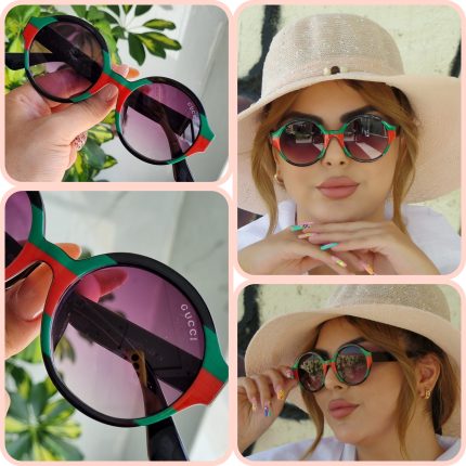 عینک آفتابی گرد طرح خاص برند گوچی GUCCI